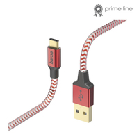 Hama Reflective USB kábel 1,5 M USB 2.0 USB A USB C Vörös