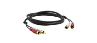 Kramer Electronics 2xRCA, M/M, 1.8m audio kabel 1,8 m RCA Zwart