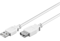 Goobay USB 2.0 A M/F 3m câble USB USB A Blanc