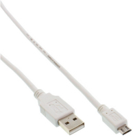 InLine 3m USB 2.0 A - micro B USB Kabel USB A Micro-USB B Weiß
