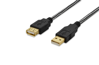 Ednet 84190 cable USB 3 m USB 2.0 USB A Negro