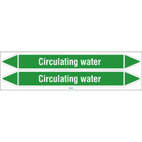 Brady CIRCULATING WATER 450X52CARD-T1-P03 selbstklebendes Etikett Rechteck Permanent Grün, Weiß