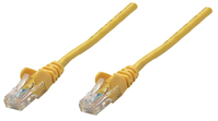 Intellinet Premium Netzwerkkabel, Cat6, U/UTP, 100% Kupfer, Cat6-zertifiziert, RJ45-Stecker/RJ45-Stecker, 0,25 m, gelb