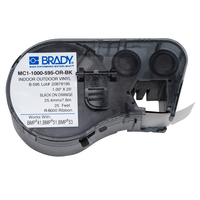 Brady MC1-1000-595-OR-BK Orange Selbstklebendes Druckeretikett