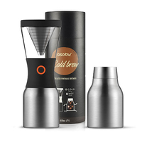 Asobu Cold Brew Koffiezetapparaat voor koud brouwen Zwart, Zilver