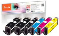 Peach PI100-397 inktcartridge 6 stuk(s) Compatibel Extra (Super) hoog rendement Zwart, Cyaan, Magenta, Foto zwart, Geel