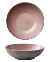 BITZ 11200 Speiseschüssel Pasta-Schüssel Rund Steingut Grau, Pink 6 Stück(e)
