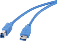 Renkforce RF-4260498 USB-kabel 0,5 m USB 3.2 Gen 1 (3.1 Gen 1) USB A USB B Blauw