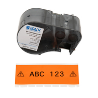 Brady MC-1500-595-OR-BK printeretiket Zwart, Oranje Zelfklevend printerlabel