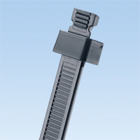 Panduit Cable Tie, 2-Piece, 15.0"L (381mm), Standard, Heat Stabilized, Black, 1000pc presilla Nylon Negro