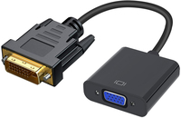DLH DY-TU4724 câble vidéo et adaptateur 0,25 m DVI VGA (D-Sub) Noir