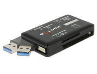 DeLOCK 91758 geheugenkaartlezer USB 3.2 Gen 1 (3.1 Gen 1) Zwart