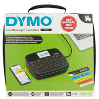 DYMO LabelManager Executive 640 CB Stampante per etichette portatile con custodia e 3 cassette di etichette D1 | Etichettatrice compatta con tastiera QWERTY | Connettività Bluet...