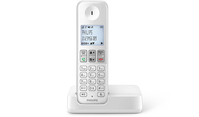 Philips D2501W/34 téléphone Téléphone DECT Identification de l'appelant Blanc