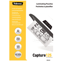 Fellowes A4 Glossy 125 Micron Laminating Pouch Value Pack
