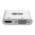 Tripp Lite U444-06N-HV4K USB-C-Multiport-Adapter (Stecker/2 Buchsen) – 4K HDMI, VGA, Weiß