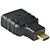 Akyga AK-AD-10 Kabeladapter HDMI Type A (Standard) HDMI Typ D (Mikrofon) Schwarz, Gold