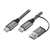 MCL MC1C99A3C105A2Z USB-kabel 2 m USB 3.2 Gen 2 (3.1 Gen 2) USB C Zwart, Grijs