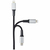 Renkforce RF-4995184 kabel Lightning 2 m Czarny, Srebrny