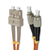 Qoltec 54047 fibre optic cable 1 m SC FC OM2 Orange