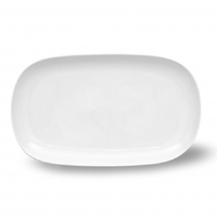 Platte oval SOLEA, Farbe: weiß, Maße: 32 x 18 cm