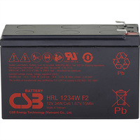 CSB 12VDC 9Ah Verschlossener, wartungsfreier Bleiakkumulator, Anschlüsse Faston 250 6.3mm, Long Life, Ideal für USV Anlagen