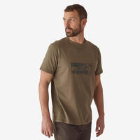 Short-sleeved Cotton T-shirt 100 With Wildlife Logo - 2XL