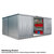 FLADAFI® Materialcontainer MC 1440 verzinkt - mit 2-flügeliger Tür, Holzfußboden