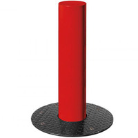 Barcelona Retractable Steel Bollard - (206613) 160mm Diameter - RAL 3020 - Traffic Red