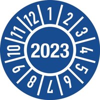 101521 Einjahresprüfplakette Ø 15 mm Jahr 2023 mit Monaten Folie 100 St