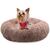 BLUZELLE Dog Bed for Small Dogs & Cats, 20" Donut Dog Bed Washable, Round Plush Dog Pillow Fluffy Cat Bed Cat Pillow, Calming Pet Mattress Soft Pad Comfort No-Skid Khaki