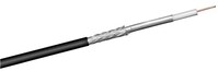 Koax-Kabel (StaKu) 100dB 2x geschirmt Class A 100m, schwarzes Erdkabel, UV-resistent, Klasse A