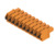 Buchsenleiste, 10-polig, RM 7.62 mm, gerade, orange, 1230230000