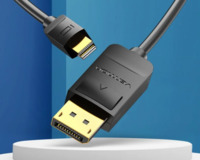 Vention mini Displayport -> Displayport, (fekete), 2m, kábel