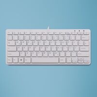 Ergo compact keyboard QWERTZ, Silver/White - DE Toetsenborden (extern)