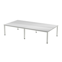 MESA DE OFICINA CUADRUPLE ( 4 PUESTOS) SERIE EXECUTIVE320x163 BLANCO / GRIS