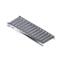 Light duty roller conveyor, aluminium frame with aluminium rollers