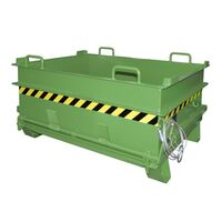 BC construction material container, with stone clamp release mechanism