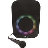 ALTAVOZ PORTATIL PARTY. CON EFECTOS DE LUZ, MICRÓFONO, BATERÍA RECARGABLE, NEGRO, CON BLUETOOTH.25,5X20,3X35,7CM