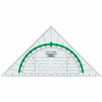 Geometrie-Dreieck Green Line 16cm glasklar grün hinterlegt