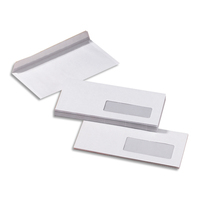 PERGAMY Boîte de 500 enveloppes Blanches sans fenêtre 80g C6 114x162 mm auto-adhésives