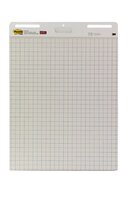 Post-it® Super Sticky Meeting Chart Wall Pad, Weiß, unliniert, 2 Blöcke, 584 mm x 508 mm + 8 Command™ Strips
