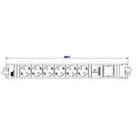 BACHMANN STEP ALU 6x geaard contact 1x USB-oplader 1xABD