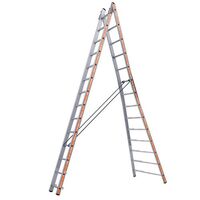 Industrial combination ladders - 2 x 14 rungs flared base