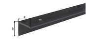 Treppenkanten-Schutzprofil, Kst., schwarz, LxBxHxS 1000x25x20x2,0mm