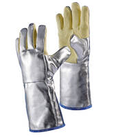 Hitzeschutzhandschuh ARAMID/Aluminium, bis 500°C, 5-Finger