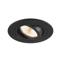 LED Deckeneinbauleuchte NEW TRIA® 75, rund, 8,3W, CRI 90, IP20, dimmbar, 38°, 3000K, schwarz