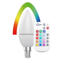 LED SMD Lampe C37, E14, 5,5W, 470lm, 2700K, RGB