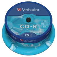 Verbatim CD-R, 700 MB, 80 perc, 52x, 25 darab/adagoló