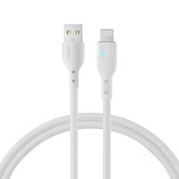 Kabel do iPhone ze wskaźnikiem LED USB - Lightning 2.4A 1.2m biały